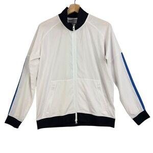 Footjoy‎ Women's Zip Up Jacket Size S Solid White DWR Shell FJ Mock neck Long Sl